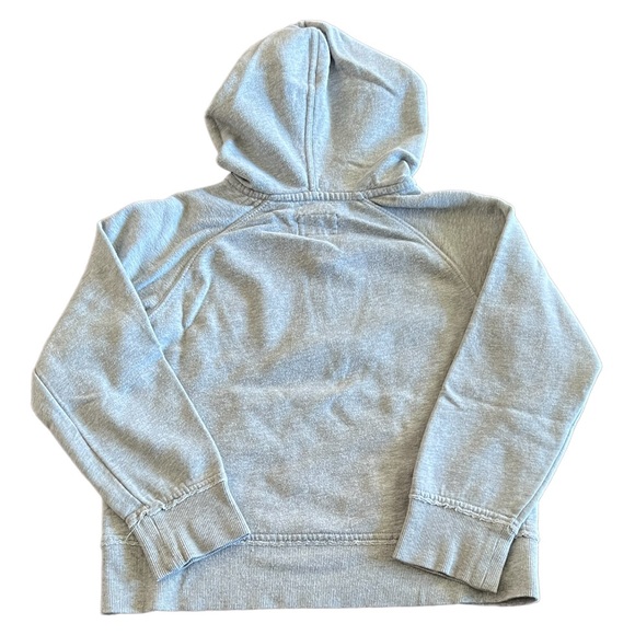 GAP Kids Long Sleeve Hoodie Sweatshirt Girl Size M(8) Gray with Purple Lettering - Picture 3 of 5